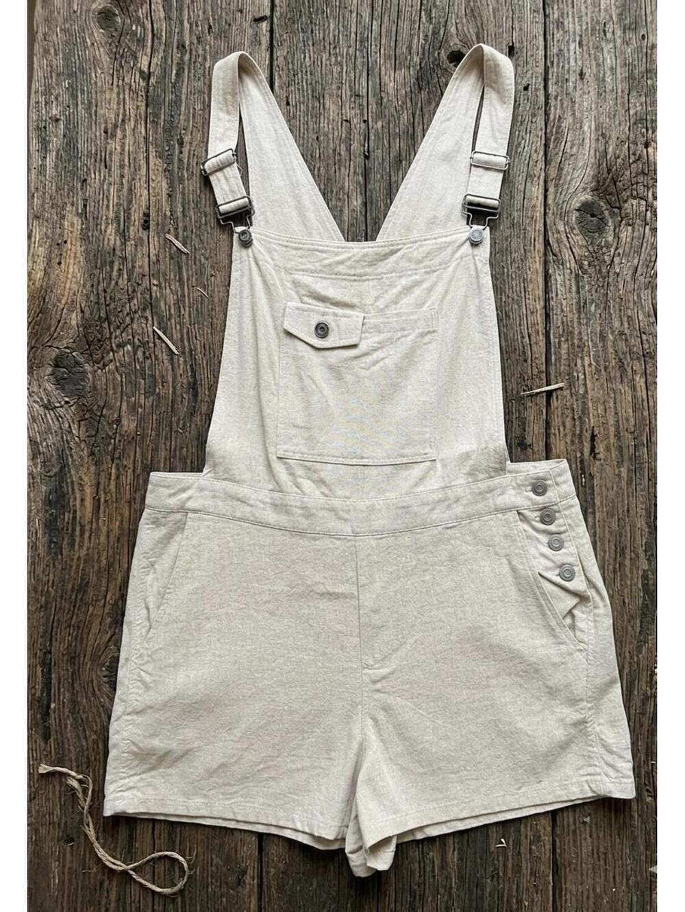 Linen Short Overall, Size L  April Kiss